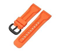 XTVKFWJAB Cinturini compatibili con il cinturino in gomma for orologio Seven Friday, impermeabile for Sevenfriday, braccialetto da polso P3C/02/SF-M3/04/P1B/01(Orange-orange-black)