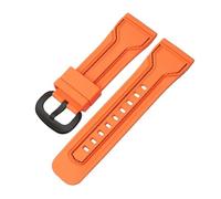 XTVKFWJAB Cinturini compatibili con il cinturino in gomma for orologio Seven Friday, impermeabile for Sevenfriday, braccialetto da polso P3C/02/SF-M3/04/P1B/01(Orange-black-black)