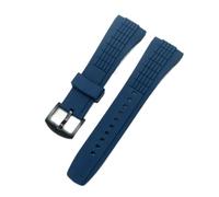 XTVKFWJAB Cinturini in gomma compatibili con Seiko VELATURA/SRH 006 013 SPC007, impermeabile, 26 mm, in silicone nero fibbia in acciaio inossidabile, cinturino sportivo(Blue black)