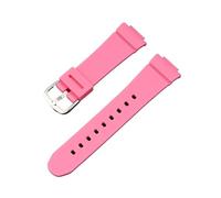 XTVKFWJAB Cinturino compatibile con Casio -G BGA-130/131/160 BGD-140/560 BGD-5000/5020 cinturino di ricambio for orologio da donna in resina TPU, 14 mm(Light pink)