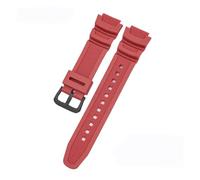 XTVKFWJAB Cinturino compatibile con Casio G-Shock AQ-S810W/S800W AE-1000W 1200 SGW-400H/300H/500H W-735H W-216H in gomma e silicone, 18 mm(Red B)