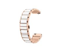 XTVKFWJAB Cinturino compatibile con Huawei GT5 GT5pro 42mm Bracciale da donna in ceramica a goccia for orologio GT4 for 41mm a sgancio rapido(Rose gold-White,For GT4 (41mm))