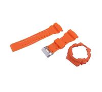 XTVKFWJAB Cinturino e cassa in resina da 16 mm compatibili con Casio GA-100/110/120/140 GLS-100 GAX-100 GD-100/110 cinturino in gomma uomo donna(Orange)