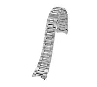 XTVKFWJAB Cinturino for orologio con estremità curva da 22 mm, uomo, compatibile Tag Heuer Aquaracer Race Dive Carrera, cinturino in acciaio massiccio raffinato, bracciale nero argento(Steel,24mm)