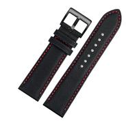 XTVKFWJAB Cinturino for orologio con fondo in pelle canvas compatibile con cinturino da polso da uomo CASIO PROTREK serie 5620 prw-50/70/30/60yt in nylon a sgancio rapido da 23 mm(Red lineBK)