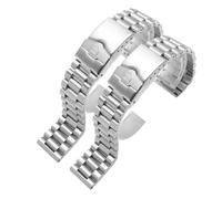 XTVKFWJAB Cinturino for orologio in acciaio inossidabile 316L da 20 mm e 22, universale, a maglie solide, compatibile con automatico TAG HeueR(20mm)