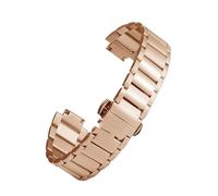 XTVKFWJAB Cinturino for orologio in acciaio inossidabile compatibile con Casio Sheen Series 5420 She-3034 da donna, cinturino for Fiyta Heartstrings Raised Mouth(Rose)