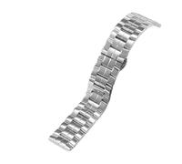 XTVKFWJAB Cinturino for orologio in acciaio inossidabile da 15 mm e 18, sostituisce Chopard, compatibile con HAPPY DIAMONDS, cinque fori sette bracciali a farfalla(Silver,15mm)
