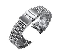 XTVKFWJAB Cinturino for orologio in acciaio inossidabile massiccio da 20 mm e 22, cinturino sportivo uomo, compatibile con Seiko SKX007/SKX009 SRPD63K1, bracciali Jubilee Curved End(20mm)