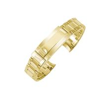 XTVKFWJAB Cinturino in acciaio inossidabile 316L compatibile con Rolex Submariner Water Ghost Bracciale for orologio in metallo massiccio da polso impermeabile(Gold-Buckle A,20MM_NO LOGO)