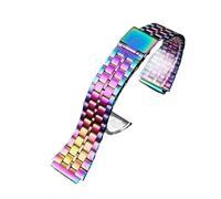 XTVKFWJAB Cinturino in acciaio inossidabile compatibile con Casio A158/A159/A168/A169 /B650 /AQ230 /AE500W Classic Small Square Silver Block Metal Straps(5 Colorful)