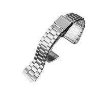 XTVKFWJAB Cinturino in acciaio inossidabile compatibile con Casio A158/A159/A168/A169 /B650 /AQ230 /AE500W Classic Small Square Silver Block Metal Straps(3 silver)