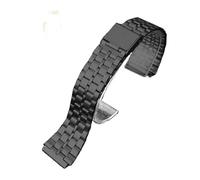 XTVKFWJAB Cinturino in acciaio inossidabile compatibile con Casio A158/A159/A168/A169 /B650 /AQ230 /AE500W Classic Small Square Silver Block Metal Straps(5 black)