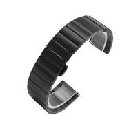 XTVKFWJAB Cinturino in acciaio inossidabile compatibile con Casio Classic Square Moon Phase MTP-M305M, cinturino da polso in argento nero 20 mm(SX-G01 black)