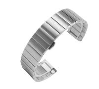 XTVKFWJAB Cinturino in acciaio inossidabile compatibile con Casio Classic Square Moon Phase MTP-M305M, cinturino da polso in argento nero 20 mm(SX-G01 silver)