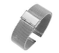 XTVKFWJAB Cinturino in acciaio inossidabile compatibile con Casio Classic Square Moon Phase MTP-M305M, cinturino da polso in argento nero 20 mm(2103- silver)