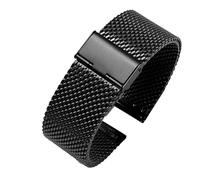 XTVKFWJAB Cinturino in acciaio inossidabile compatibile con Casio Classic Square Moon Phase MTP-M305M, cinturino da polso in argento nero 20 mm(2103- black)