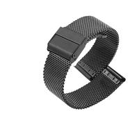 XTVKFWJAB Cinturino in acciaio inossidabile compatibile con Casio Classic Square Moon Phase MTP-M305M, cinturino da polso in argento nero 20 mm(67- black)