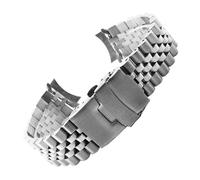 XTVKFWJAB Cinturino in acciaio inossidabile compatibile con Casio Duro MDV-107-1A MDV-106 Marlin, cinturino di ricambio for orologio subacqueo da uomo con estremità curva in metallo, 22 mm(5Parts)