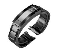 XTVKFWJAB Cinturino in acciaio inossidabile compatibile con il cinturino dell'orologio Rolex in metallo Submariner da donna e uomo, bracciale impermeabile, accessori(BK Polished Matte,21mm no logo)