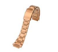 XTVKFWJAB Cinturino in acciaio inossidabile compatibile con orologio Casio Small Square SGW-300H 400 W-218H AQ230 AE-1100 1200 1300 Bracciale da polso in metallo 18 mm(Rose gold)