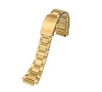 XTVKFWJAB Cinturino in acciaio inossidabile compatibile con orologio Casio Small Square SGW-300H 400 W-218H AQ230 AE-1100 1200 1300 Bracciale da polso in metallo 18 mm(Gold)