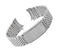 XTVKFWJAB Cinturino in acciaio inossidabile solido compatibile con Seiko Omega cinturino in metallo fibbia pieghevole a sgancio rapido accessori for bracciale(Matte-With Arc,22mm)