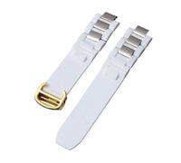 XTVKFWJAB Cinturino In Gomma Impermeabile Compatibile Con Cartier 21Th Century Series In Silicone Nero Bianco For Uomo E Donna, 20 X 10 Mm(White gold)