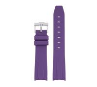 XTVKFWJAB Cinturino in gomma siliconica compatibile con Omega X Swatch MoonSwatch 20 mm, cinturino da polso da immersione con estremità curva, for uomo e donna, for cinturino Water Ghost(Dark purple)