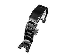 XTVKFWJAB Cinturino in metallo compatibile con Casio G-SHOCK GST-B100 W300 Precision Steel Watch Chain 410 310 S110 W130L 400G S310 S210 S120(Black)