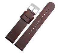 XTVKFWJAB Cinturino in pelle compatibile con Komono Nomos, impermeabile, anti-sudore, morbido e confortevole, da uomo, 18, 20, 22 mm, a sgancio rapido(Dark Brown-Steel)