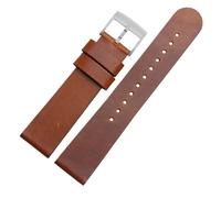 XTVKFWJAB Cinturino in pelle compatibile con Komono Nomos, impermeabile, anti-sudore, morbido e confortevole, da uomo, 18, 20, 22 mm, a sgancio rapido(Light Brown-Steel)