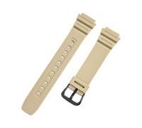XTVKFWJAB Cinturino in resina compatibile con CASIO G-SHOCK AE-1000W 1300 1200 AQ-S810W S800W SGW-300H 400H 500H W-S200H 800H 216H 735H 215(Beige-Black Buckle)