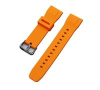 XTVKFWJAB Cinturino in silicone compatibile con Casio PROTREK Series PRG-650/650Y PRG-600 PRW-6600 GA-2000, cinturino impermeabile sportivo da uomo, 24 mm(Orange black buckle)
