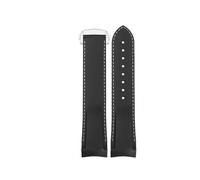 XTVKFWJAB Cinturino in silicone compatibile con Hamilton Khaki Navy Frogman H776050 H777050 H778050 Sport Diving Watch Chain Arc Strap Accessories(Black white-silvery,22mm-width)