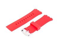 XTVKFWJAB Cinturino in silicone da 24 mm for studenti compatibile con Swatch Touch Surb100 Surw100, accessorio for cintura impermeabile sportivo(Red)