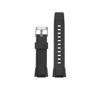 XTVKFWJAB Cinturino in TPU nero argento oro metallo/anello in gomma impermeabile cinturino fibbia ad ardiglione accessori for orologi compatibili con CASIO G-SHOCK MTG-B3000(A Black-S pin)
