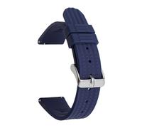 XTVKFWJAB Cinturino sportivo in silicone a sgancio rapido, impermeabile, in gomma, for uomo, compatibile con Seiko(Blue with pins,20mm)