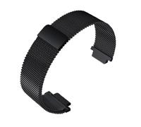 XTVKFWJAB Compatibile con cinturino da orologio uomo T2N720 T2N721 TW2R55500 T2N739 in acciaio inossidabile, 24 * 16 mm, bracciale in metallo estremità ad alette, nero e argento(Color B black)