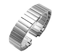 XTVKFWJAB Compatibile con cinturino da orologio uomo T2N720 T2N721 TW2R55500 T2N739 in acciaio inossidabile, 24 * 16 mm, bracciale in metallo estremità ad alette, nero e argento(Color A silver)