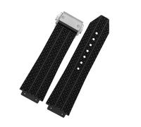 XTVKFWJAB Compatibile con cinturino for orologio da uomo impermeabile in silicone BIG BANG Classic Fusion Series 25 * 19 mm o 25 * 17, nero for accessori for orologi(Black-silver-A,25mm-19mm)