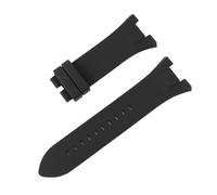 XTVKFWJAB Compatibile con cinturino in silicone Ar-mani AX1803 AX1802 AX1042 AX1050 AX1084 AX1108 sportivo in gomma concavo da uomo 31X14mm(Black no buckle)