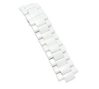 XTVKFWJAB Compatibile con il cinturino in ceramica Armani AR1421 AR1424 una larghezza rialzata di 22,5 * 11 mm. Bracciale da uomo(White)