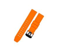 XTVKFWJAB Compatibile con il cinturino Luminox in silicone con bocca piatta, impermeabile, morbido e confortevole, fibbia in acciaio inossidabile, accessori for orologi da 23 mm(Orange-B)