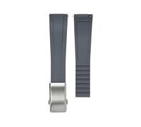XTVKFWJAB CTS Watch Band Compatible With Rolex Water Ghost Compatible With Omega Liquid Silicone Strap 20 22mm Cut To Size Fast Release Adjustable Universal Ban(Grey-silver,22mm)