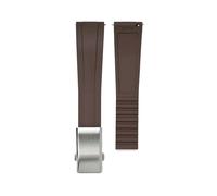 XTVKFWJAB CTS Watch Band Compatible With Rolex Water Ghost Compatible With Omega Liquid Silicone Strap 20 22mm Cut To Size Fast Release Adjustable Universal Ban(Brown-silver,20mm)