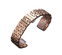 XTVKFWJAB Stainless Steel Wacth Strap Compatible With Tissot Compatible With Citizen For Armani Watch Band(Rose Gold,12mm)