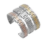 XTVKFWJAB Stainless Steel Wacth Strap Compatible With Tissot Compatible With Citizen For Armani Watch Band(Gold,12mm)