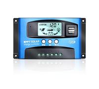 XTVTX 30A MPPT Regolatore di carica solare,12V/24V Monitoraggio automatico della messa a fuoco,Regolatore di Carica Pannello Solare con display LCD,2,5 A Dual USB (30A )