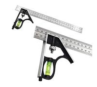 XTVTX Quadrato combinato, goniometro, angolo combinato in acciaio inossidabile, strumento di misurazione, righello parallelo per tutte le misurazioni dell'angolo del carpentiere, righello di arresto